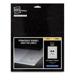Permatrack Durable White Asset Tag Labels, Laser Printers, 0.5 X 1, White, 84/sheet, 8 Sheets/pack