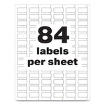 Permatrack Durable White Asset Tag Labels, Laser Printers, 0.5 X 1, White, 84/sheet, 8 Sheets/pack