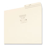 Reinforced Guide Height File Folders, 2/5-Cut Printed Tabs: Right Position, Letter Size, 0.75" Expansion, Manila, 100/Box