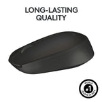 Logitech M170 Wireless Ambidextrous Optical Mouse, Black (910-004940)