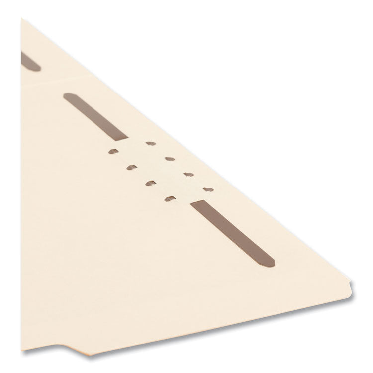 SuperTab Reinforced Guide Height Fastener Folders, 11-pt Manila, 0.75" Expansion, 2 Fasteners, Letter Size, Manila, 50/Box