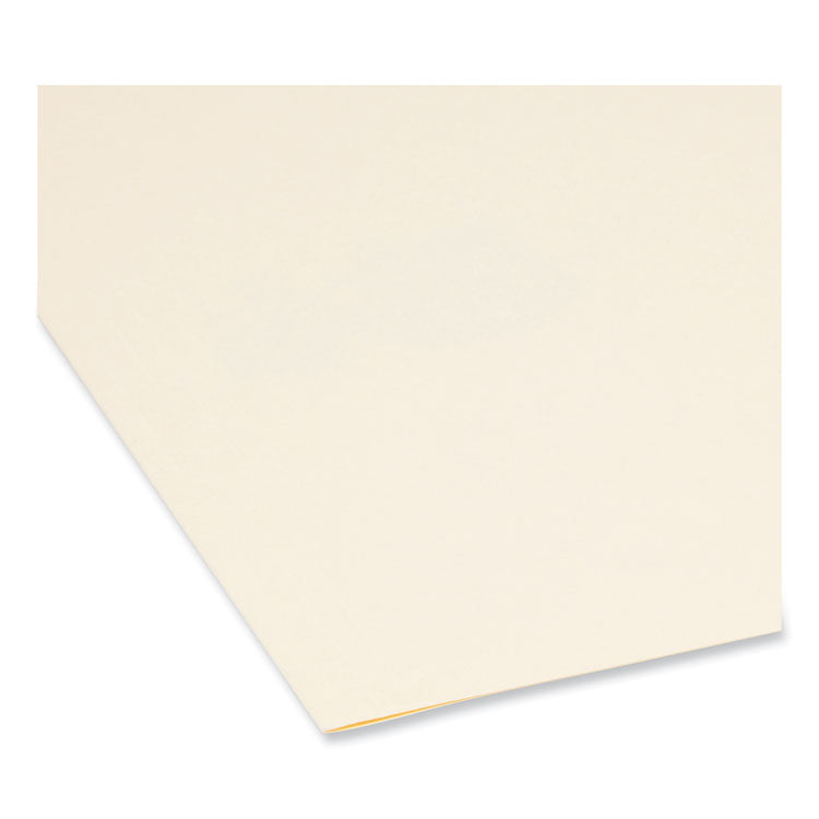 SuperTab Top Tab File Folders, 1/3-Cut Tabs: Assorted, Legal Size, 0.75" Expansion, 14-pt Manila, 50/Box