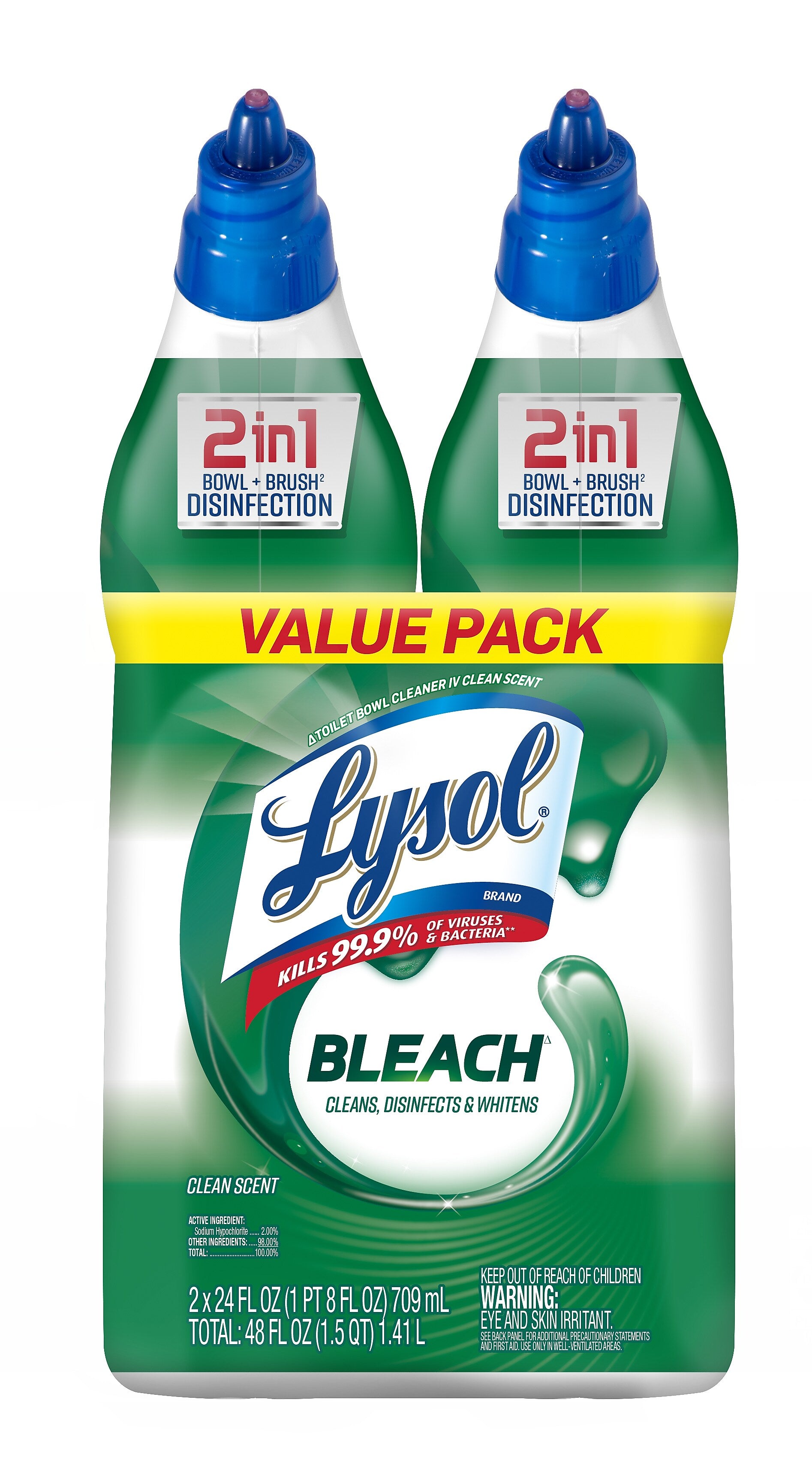 Lysol Disinfectant Bathroom Cleaner with Bleach, Liquid, 24oz (1920080078)