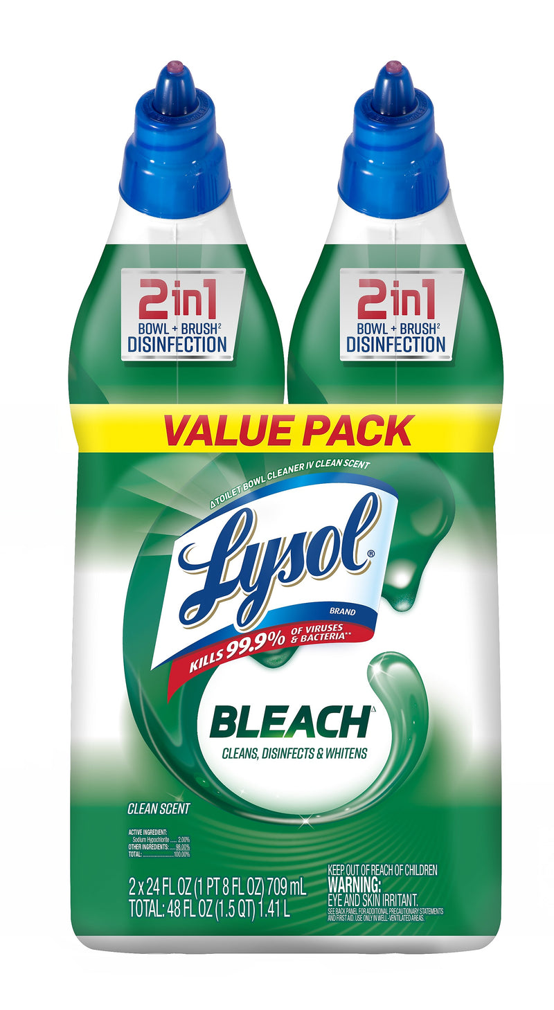 Lysol Disinfectant Bathroom Cleaner with Bleach, Liquid, 24oz (1920080078)