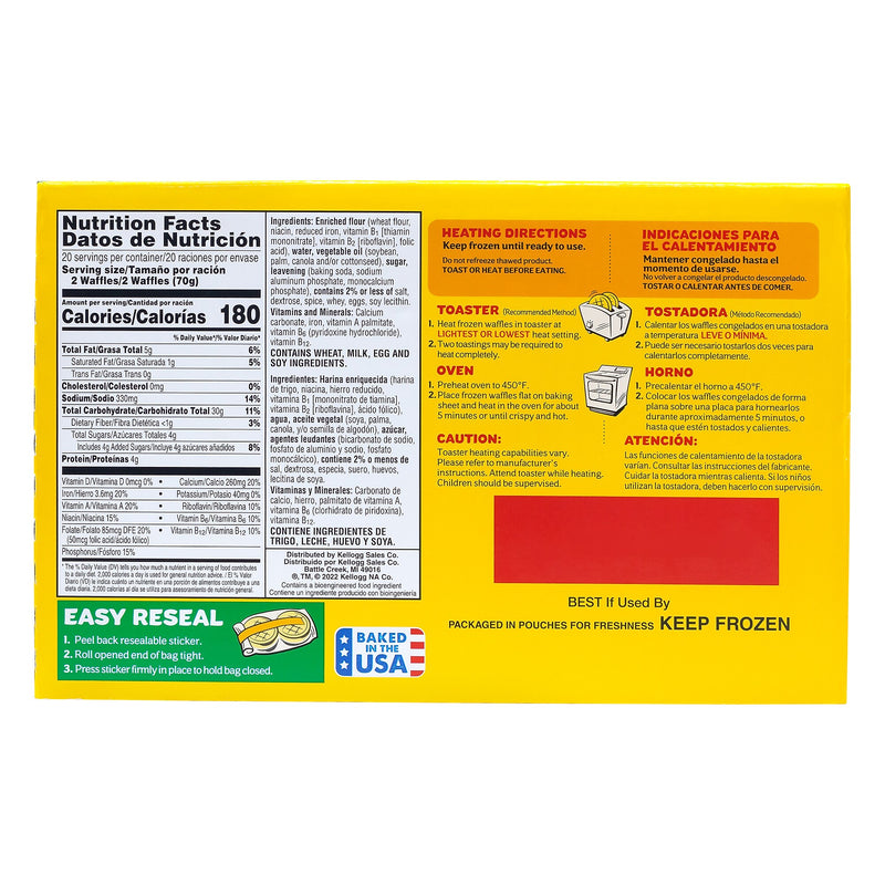 Eggo Homestyle Waffles, 49.3 oz., 40/Pack (220-02471)