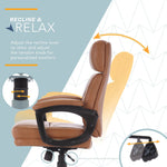Click365 Classic Ergonomic Bonded Leather Swivel Executive Chair, Cognac (CCHR10022A)
