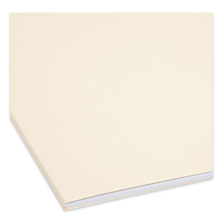 SuperTab Reinforced Guide Height Fastener Folders, 14-pt Manila, 0.75" Expansion, 2 Fasteners, Legal Size, Manila, 50/Box