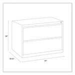 Lateral File, 2 Legal/Letter-Size File Drawers, Putty, 30" x 18.63" x 28"