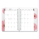 Pink Ribbon Essential Daily Appt Book, Breast Cancer, Daisy Artwork, 8 x 5, Navy/Gray/Pink Cover, 12-Month (Jan to Dec): 2025