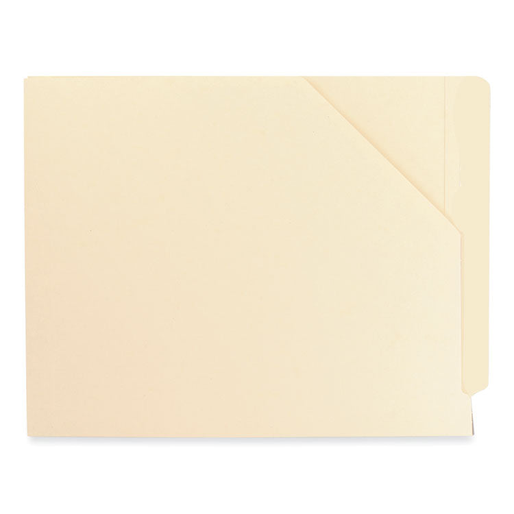 End Tab Jackets With Reinforced Tabs, Straight Tab, Letter Size, 11-Pt Manila, 100/box