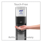 Messenger Es8 Silver Panel Floor Stand With Dispenser, 1,200 Ml, 16.75 X 6 X 40, Silver/graphite