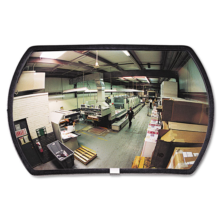 160 degree Convex Security Mirror, Round Rectangular, 18"w x 12"h