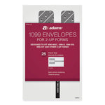 1099 Envelopes for Two-Up Forms, Square Flap, Self-Adhesive Closure, 5.63 x 9, White, 25/Pack