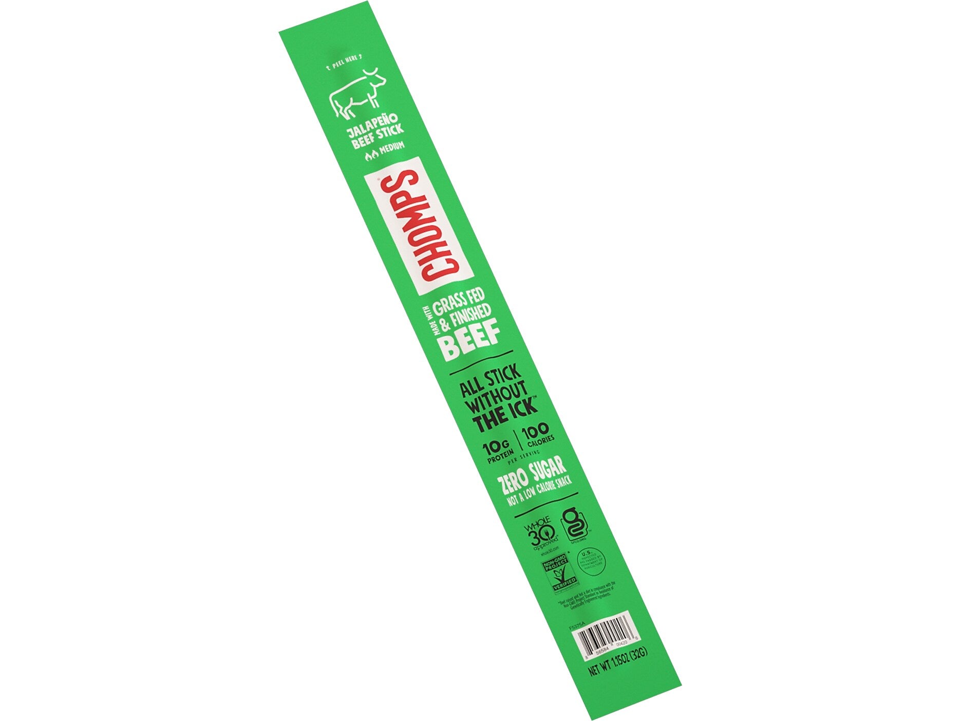 Chomps Jalapeno Beef Meat Stick, 1.15 oz., 24/Box (CJ24)