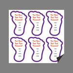 Full Color Magnetic Sign, Foot, Vertical, 6 Pieces