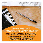 Cristal Xtra Smooth Ballpoint Pen, Stick, Medium 1 mm, Black Ink, Clear Barrel, 500/Pack