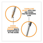 Cristal Xtra Smooth Ballpoint Pen, Stick, Medium 1 mm, Black Ink, Clear Barrel, 500/Pack
