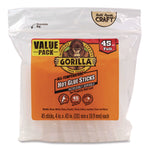 Hot Glue Sticks, 0.43" Dia X 4", Dries Clear, 45/pack
