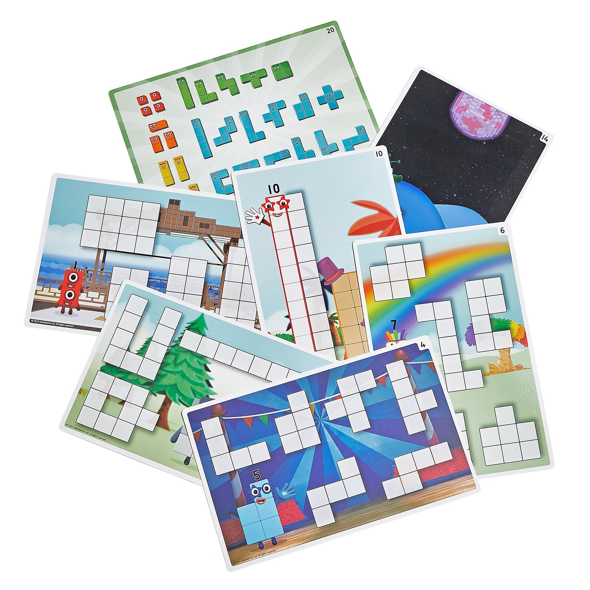 hand2mind Numberblocks Wooden Building Blocks Activity Set (96932)