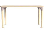 Flash Furniture Bright Beginnings Hercules Rectangular Table, 47" x 24", Height Adjustable, Beech (MK-ME088025-GG)