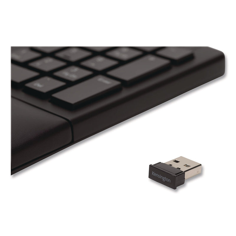 Kensington Pro Fit Ergo K75406US Wireless Ergonomic Keyboard and Optical Mouse Combo, Black (KMW75406)