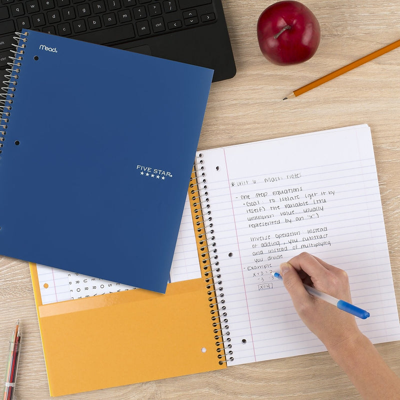 Five Star 5-Subject Subject Notebooks, 8.5" x 11", College Ruled, 200 Sheets (06112/06208)