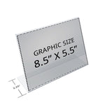 Azar Sign Holder, 8.5" x 5.5", Horizontal, Table Top, Clear, Acrylic, 10/Pack (112704-10PK)