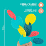 MINILAND Feel to Learn Sensory Cactus, Multicolored, 9 Pieces/Set (MLE97345)