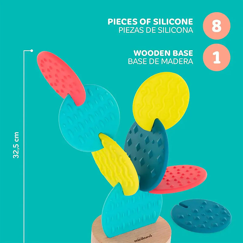 MINILAND Feel to Learn Sensory Cactus, Multicolored, 9 Pieces/Set (MLE97345)