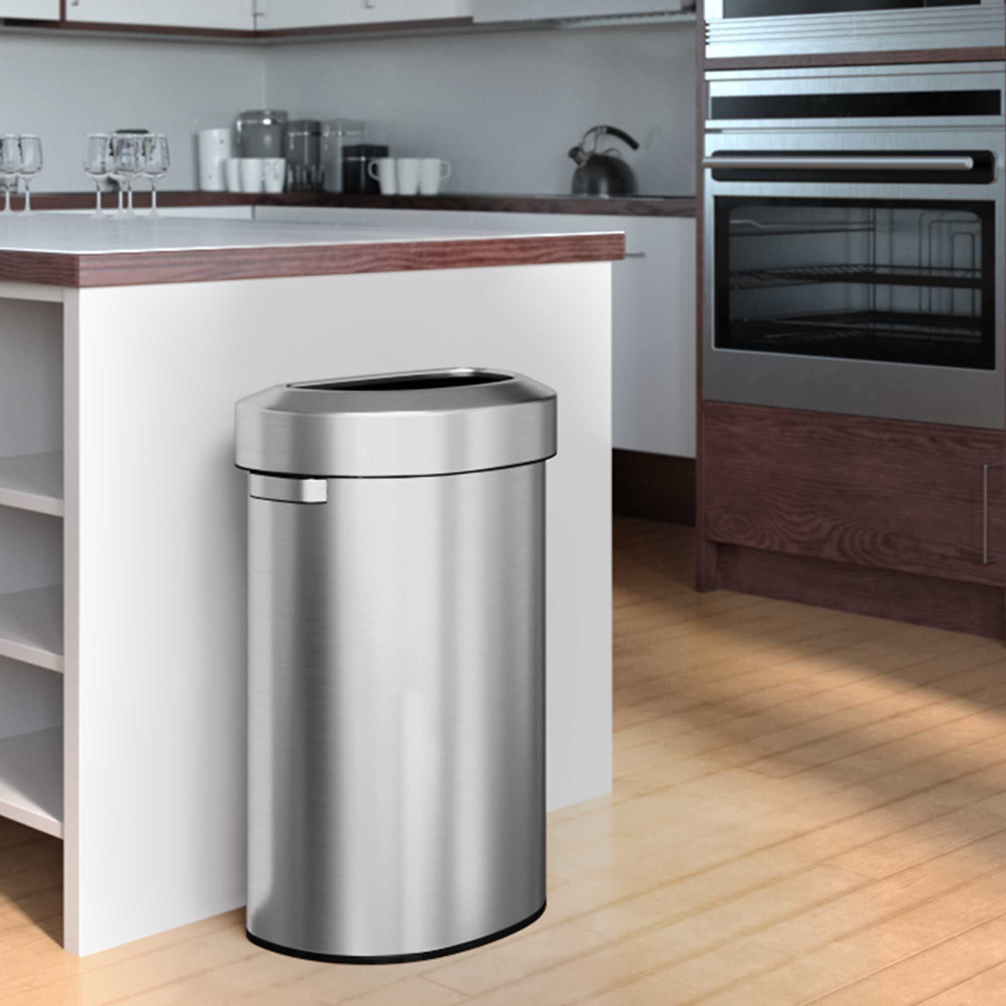 iTouchless Stainless Steel Trash Can, 23 Gallon (IT23DOT)