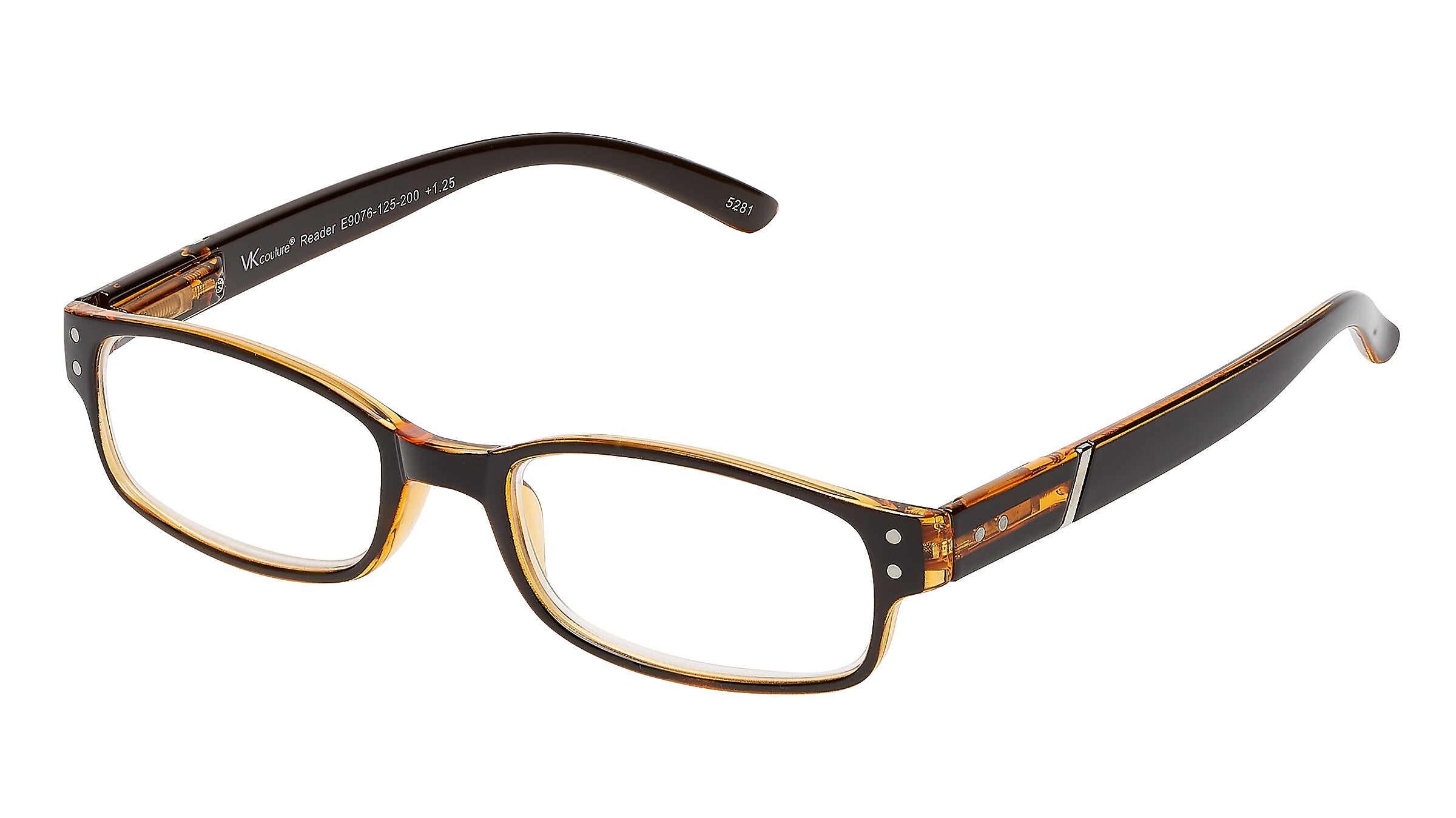 SAV Victoria Klein +2.00 Strength Fashion Reading Glasses, Brown (E9076)