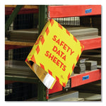 Avery UltraDuty Safety Data Sheet Binders with Chain, 3 Rings, 2" Capacity, 11 x 8.5, Yellow/Red