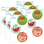 Trend Enterprises Tasty Treats Vinyl Stickers, Multicolored, 3/Pack, 6/Packs/Bundle (T-62010-6)