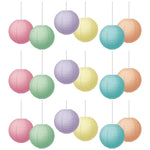 Teacher Created Resources Pastel Pop 8" Hanging Paper Lanterns, 6/Pack, 3 Packs/Bundle (TCR77523-3)