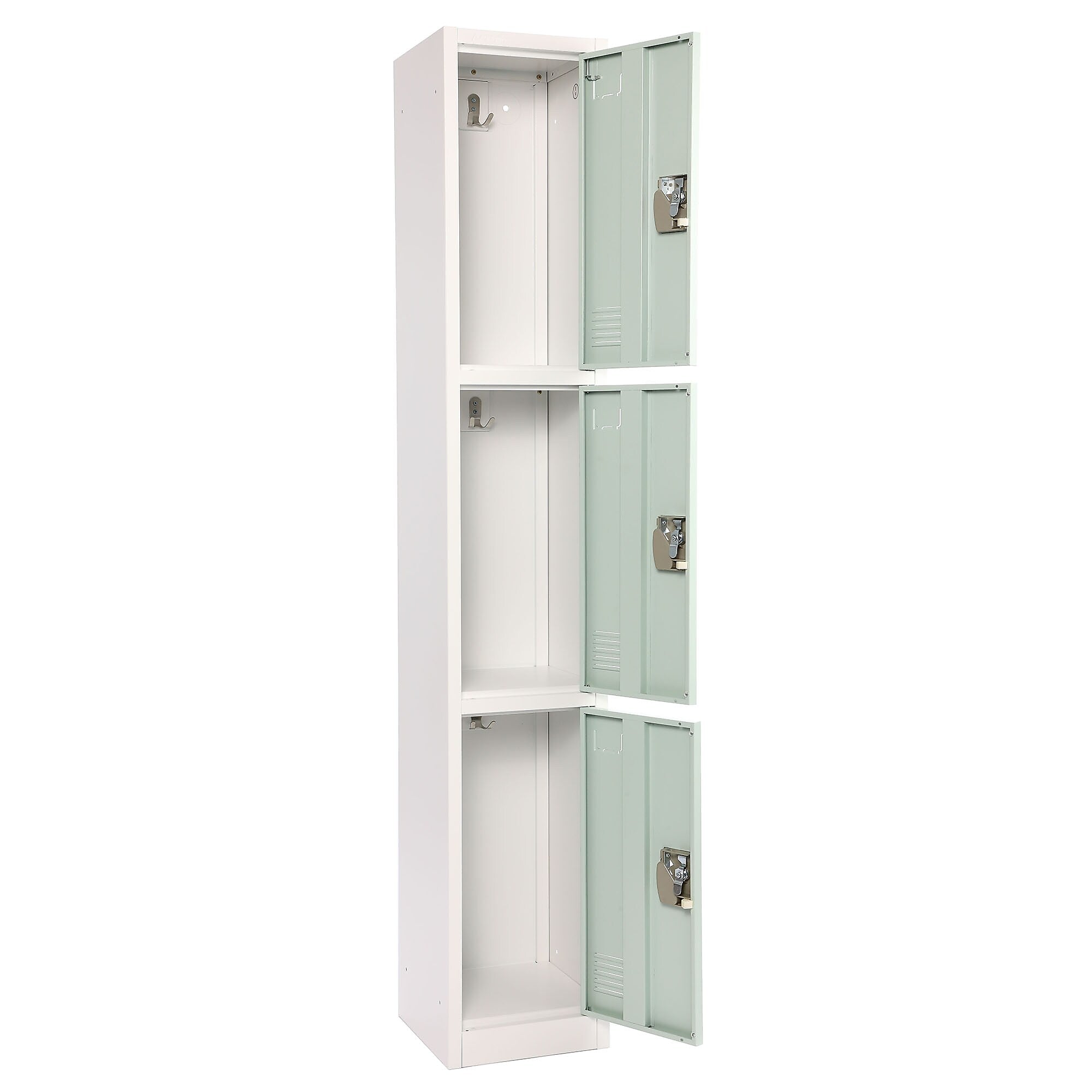 AdirOffice 72'' 3-Tier Misty Green Storage Locker (ADI629-203-MGRN)