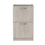 Alera Valencia Full Pedestal File Drawers, 2 Legal/Letter-Size, 15.63" x 20.5" x 28.5", Gray