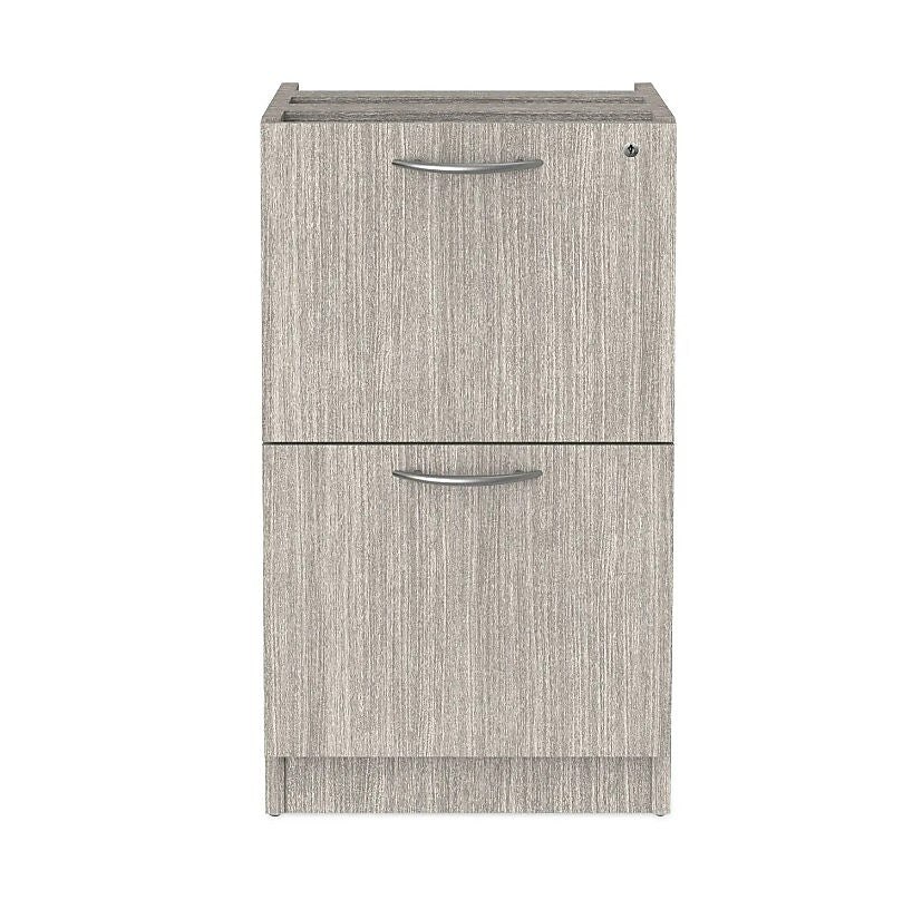 Alera Valencia Full Pedestal File Drawers, 2 Legal/Letter-Size, 15.63" x 20.5" x 28.5", Gray
