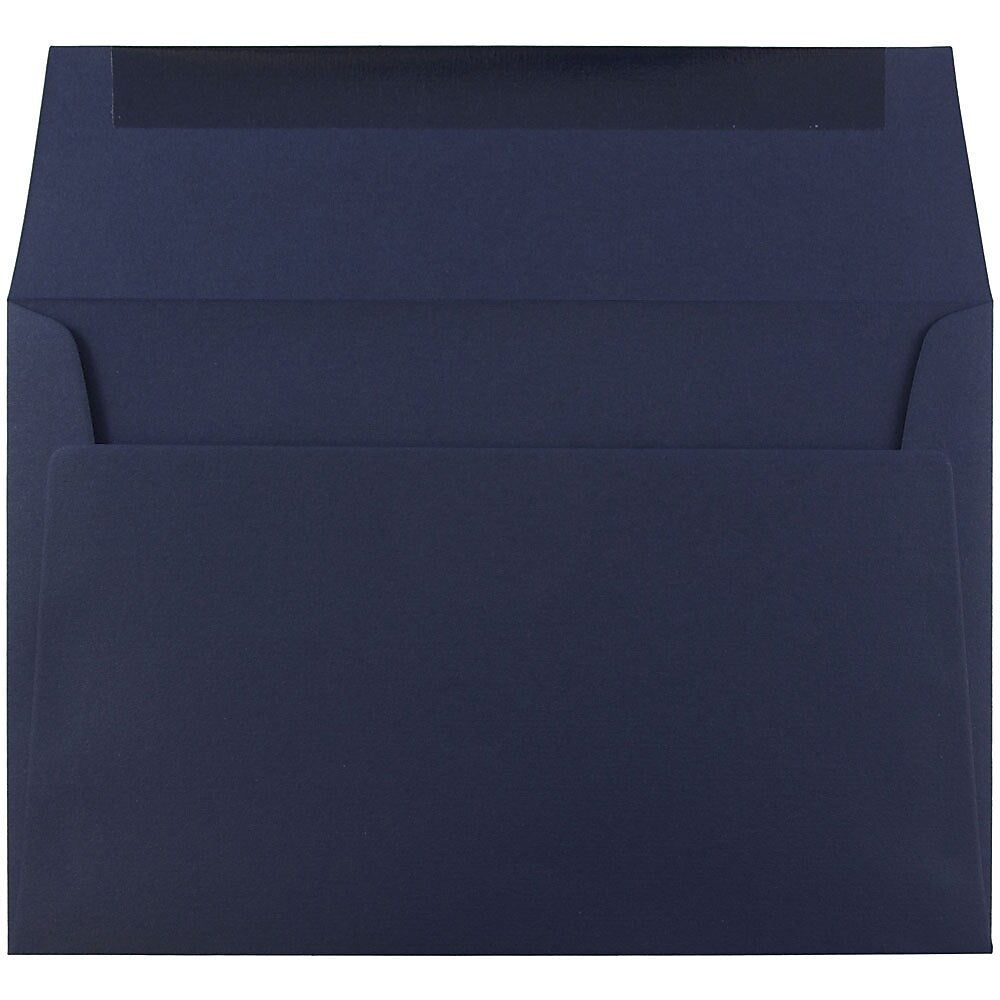 JAM Paper A9 Booklet Envelope 5 3/4" x 8 3/4", Navy Blue, 100/Pack (LEBA792d)