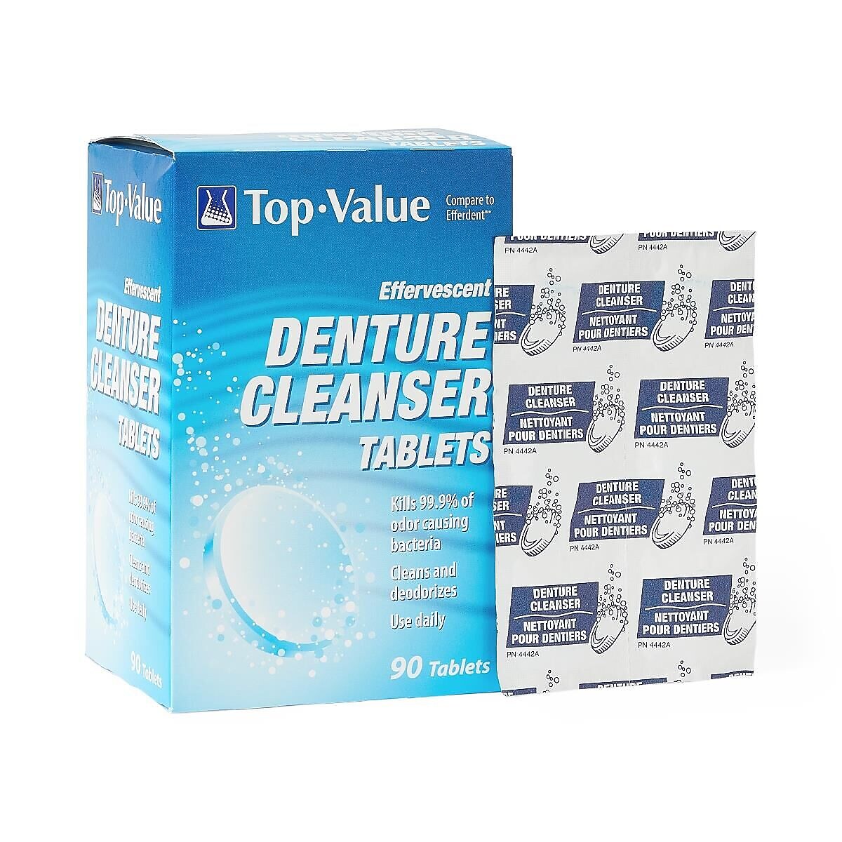 Top Value Denture Cleansing Tablets, 90/Box (MDS136405Z)