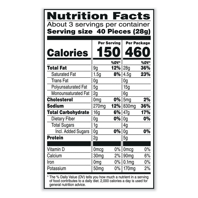 Puff'd Crackers, Double Cheese, 3 oz Bag, 6/Carton