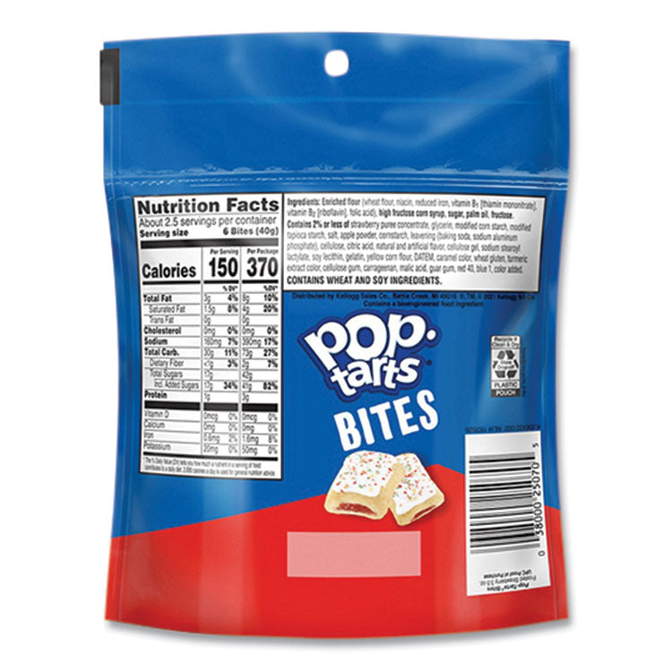 Pop Tarts Bites, Frosted Strawberry, 3.5 oz Bag, 6/Carton