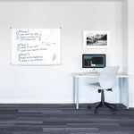 Luxor Magnetic Porcelain Dry-Erase Whiteboard, Aluminum Frame, 48"W x 36"H (DEWM002)