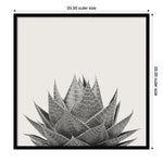Amanti Art Haze Aloe Succulent by The Creative Bunch Studio Wood Framed Wall Art Print, 33" x 33" (A42675345777)
