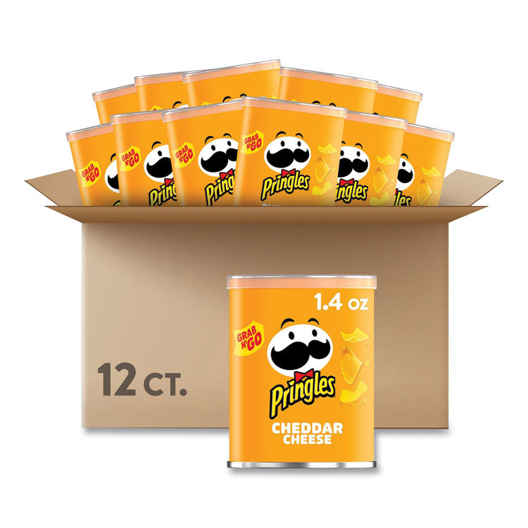 Grab and Go Cheddar Cheese Crisps, 1.4 oz Can, 12 Carton