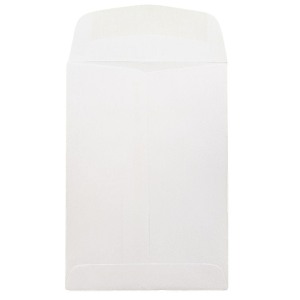 JAM Paper Policy Envelope 5 1/4" x 7 1/4", White, 100/Pack (4100d)