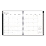 Enterprise Monthly Planner, 10 x 8, Black Cover, 12-Month (Jan to Dec): 2025