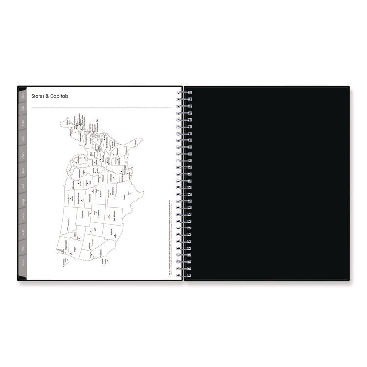 Enterprise Monthly Planner, 10 x 8, Black Cover, 12-Month (Jan to Dec): 2025