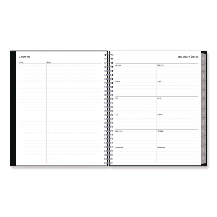 Enterprise Monthly Planner, 10 x 8, Black Cover, 12-Month (Jan to Dec): 2025