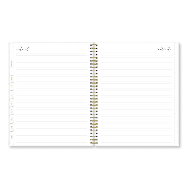 Life Note-It Leah Weekly/Monthly Notes Planner, Floral Artwork, 11 x 8.5, Gray/Pink/White Cover, 12-Month (Jan to Dec): 2025