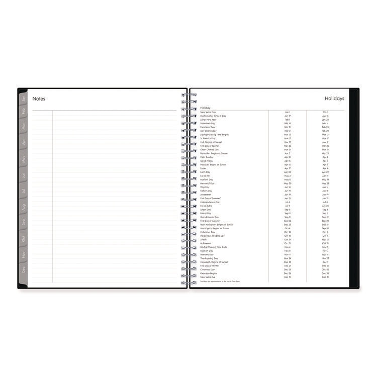 Enterprise Monthly Planner, 10 x 8, Black Cover, 12-Month (Jan to Dec): 2025